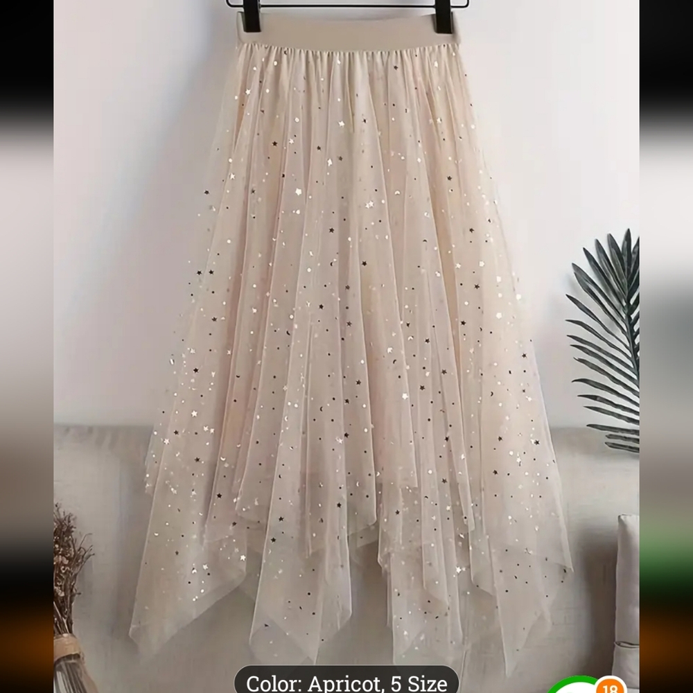 💥SALE Elegant Star Sequin Skirt - Picture 3 of 3